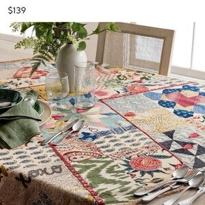 Pottery Barn Elise LOVE embroidered  table throw❤️